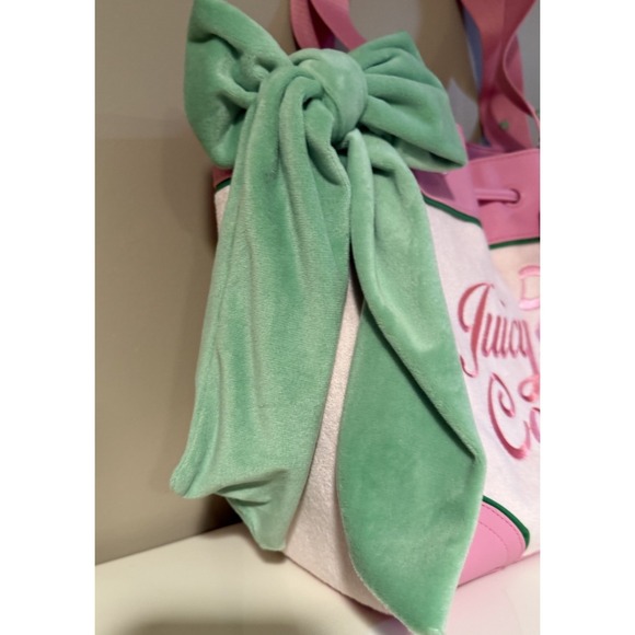 Juicy Couture Retro Strawberry Tote Daydreamer Bag Cherry Blossom Green Pink - Picture 5 of 12